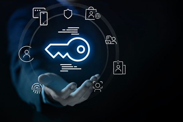 Microsoft passkeys concept image.